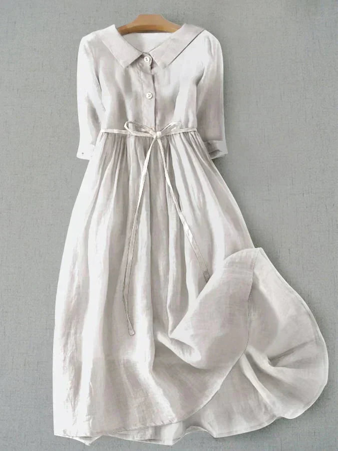Salomé Chic Linen and Blend Dress Evening Wear Edit