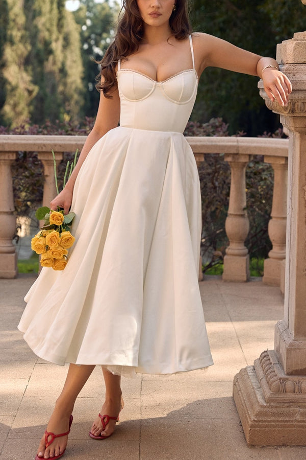 Lorraine Premium Strapless V Neck Sleeveless Tutu Maxi Dress Designer Edit