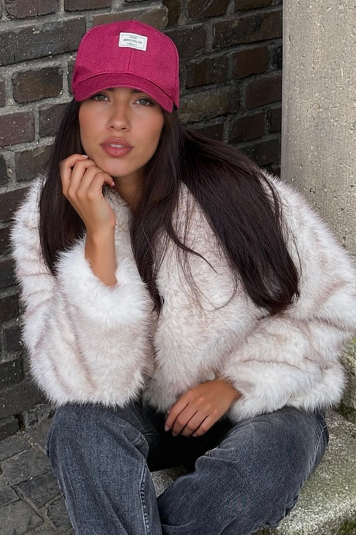 Faux Fox Fur Wide Collar Warm Loose Winter Coat