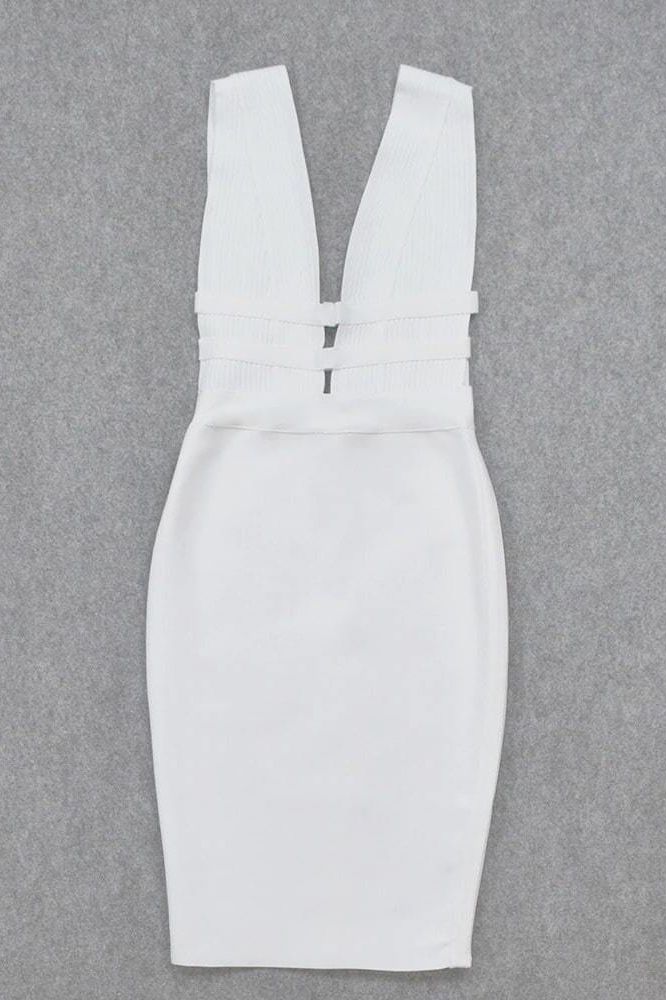 Bay Bandage Dress - White Pearl (Sale)