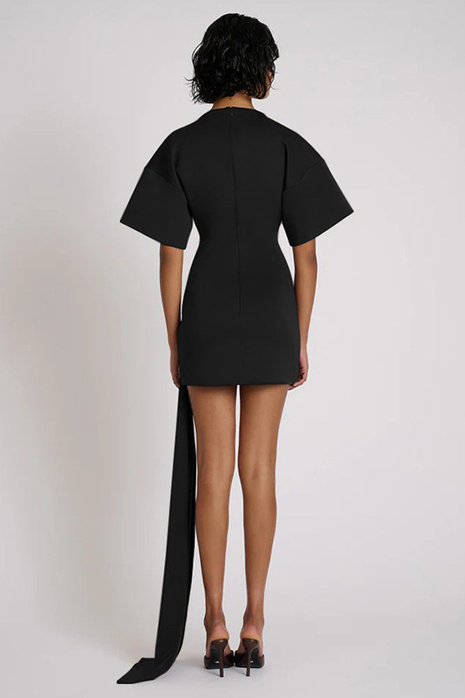 Ruched Tie Detail Bodycon Midi Dress 7
