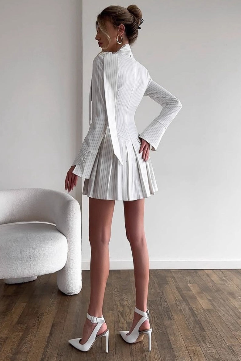 Long Sleeve Stripe Mini Dress