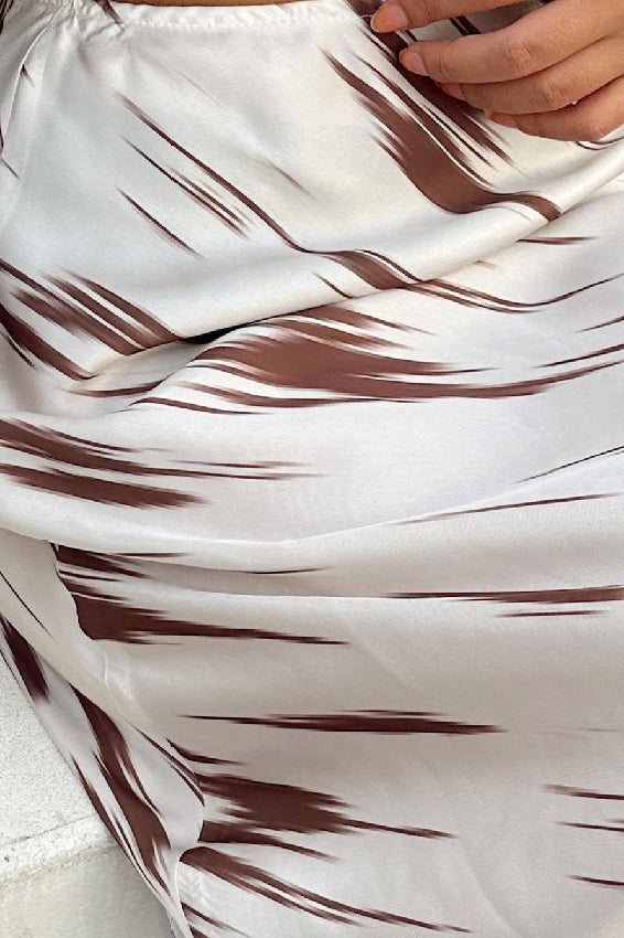 Satin Fishtail Bodycon Skirt