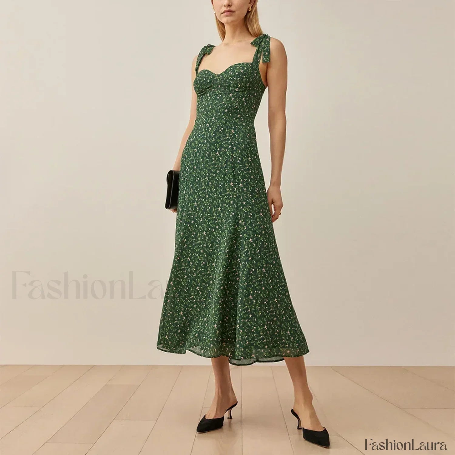 Beach Sweetheart Midi Floral Dress