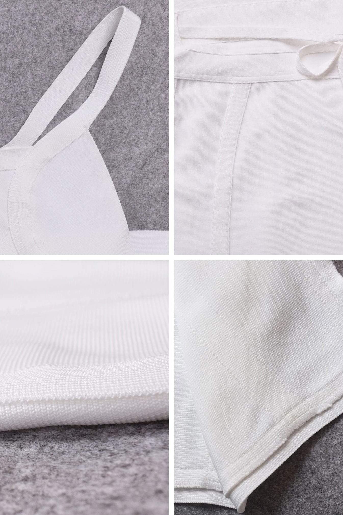 Bek Bandage Dress - White Pearl (Sale)