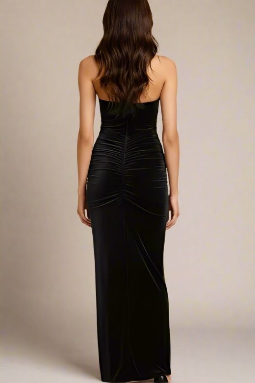 Bella Bodycon Wrap Maxi Dress - Classic Black (Sale)