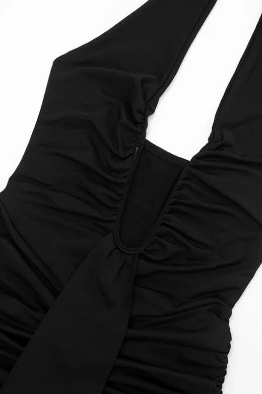Bella Bodycon Wrap Maxi Dress - Classic Black (Sale)
