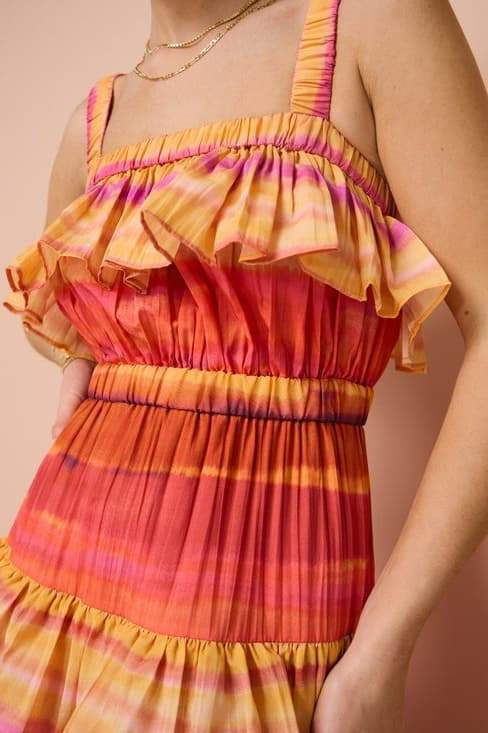 Xochitl Elevated Printed Tiered Maxi Dress Evening Wear Edit