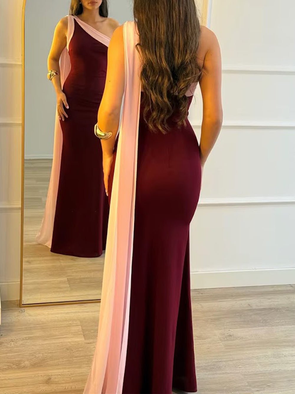 Bianca Draped One Shoulder Gown