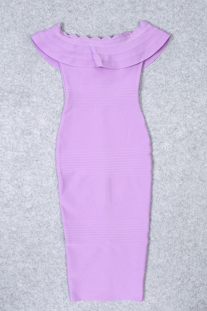 Billie Bandage Midi Dress - Violet Purple (Sale)