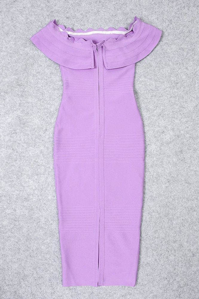 Billie Bandage Midi Dress - Violet Purple (Sale)