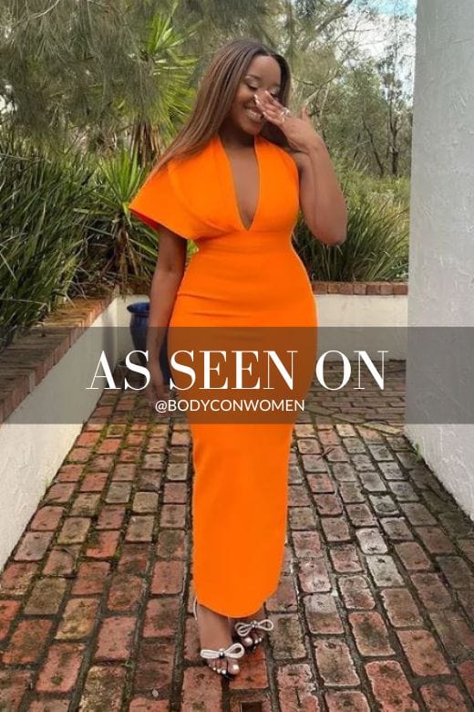 Blake Bandage Maxi Dress - Apricot Orange (Sale)