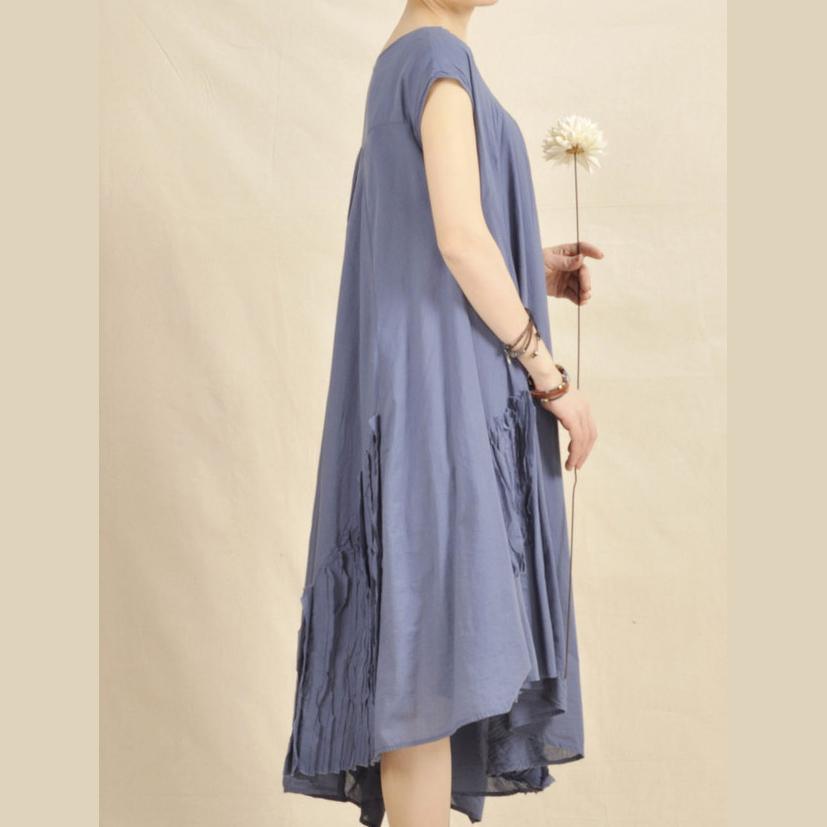 blue linen summer dress unique caftan dresses