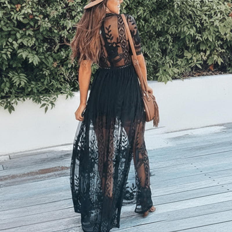 Boho Black Maxi Dress