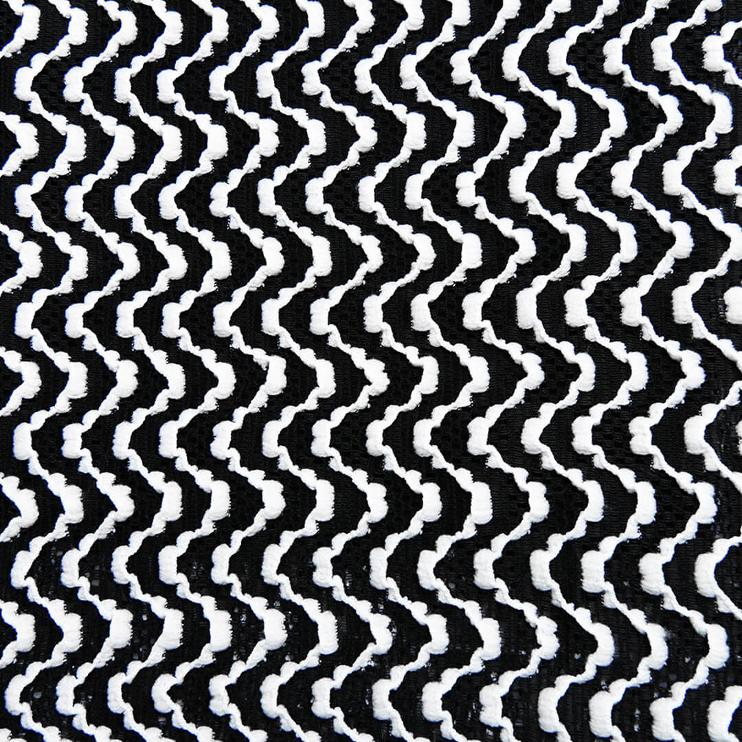 Black Spaghetti Strap Wavy Zigzag Print Bodycon Maxi Dress