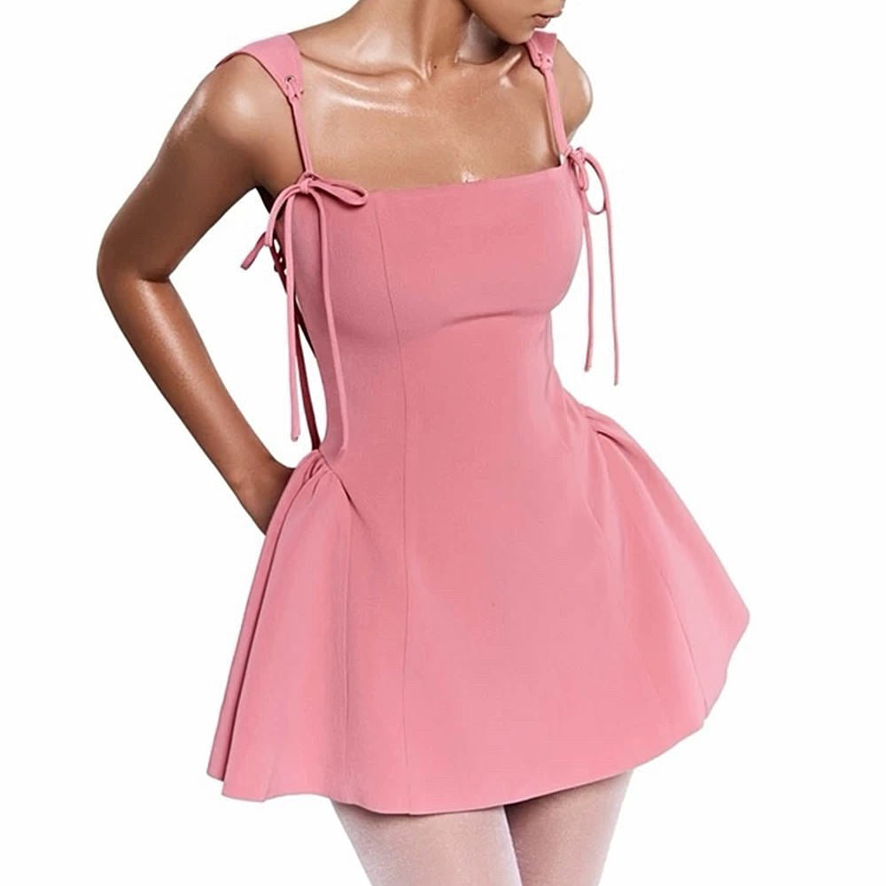 Gardens in Bloom Bow-Tie Mini Dress