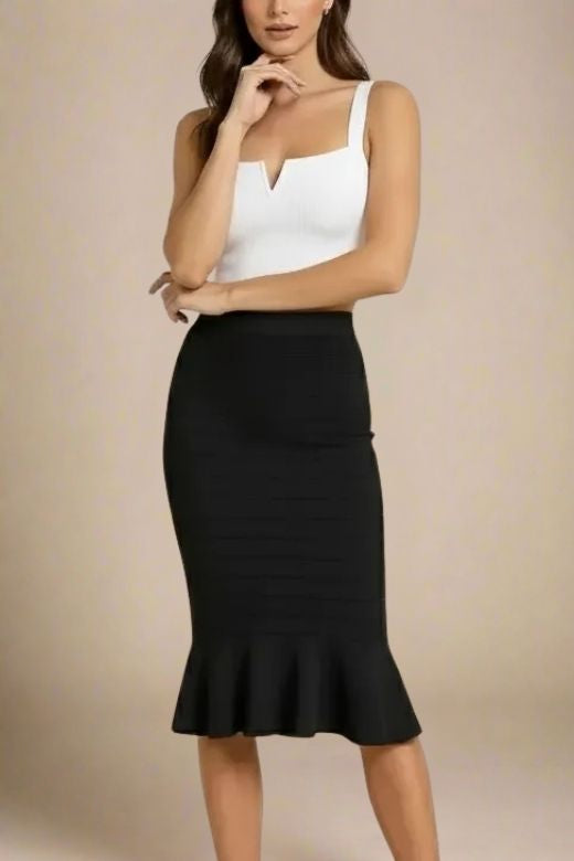 Brooke Bandage Crop Top - White Pearl