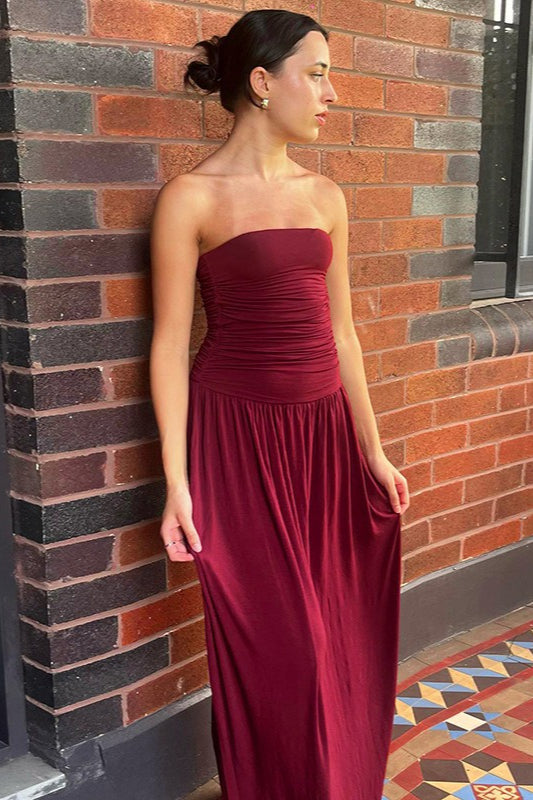 Strapless Off Shoulder Maxi Dress 2