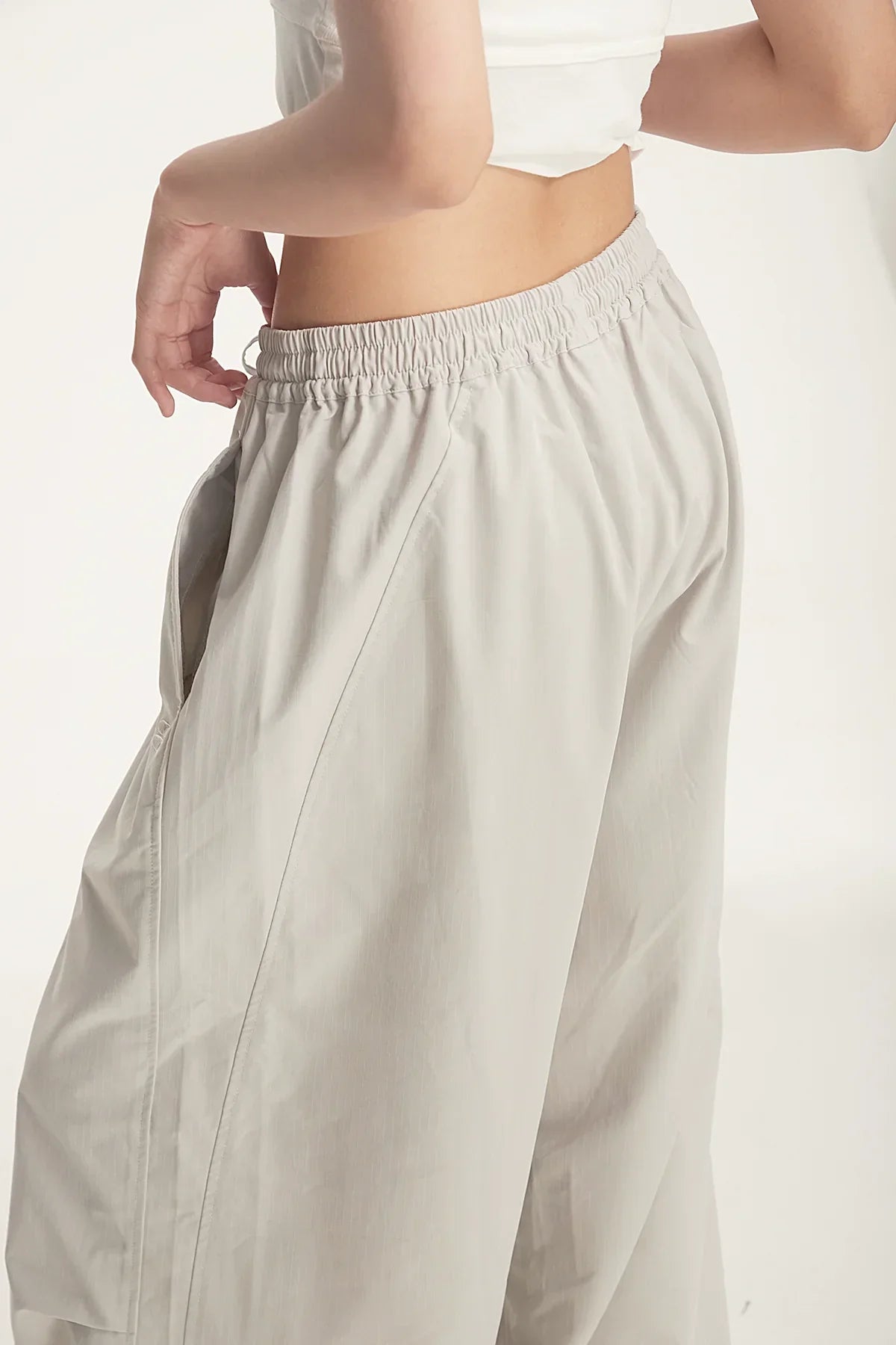 Balloon Drawstring Palazzo Pants