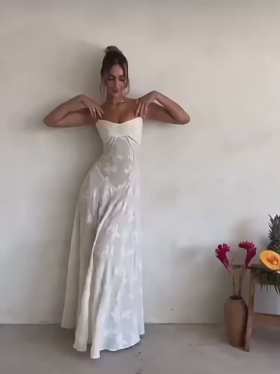 Celestine Spaghetti Strap Floral Maxi Dress