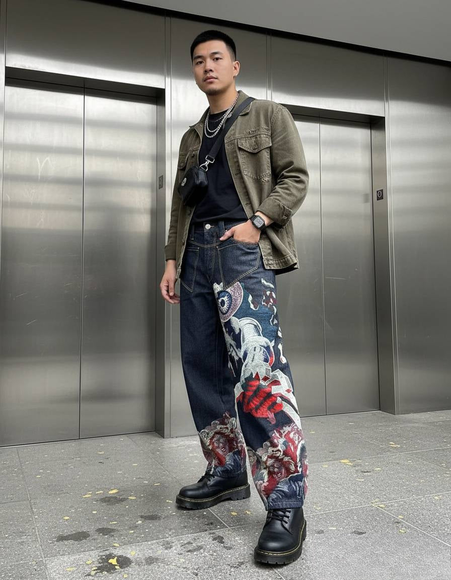 Y2K Gothic Streetwear Baggy Pant