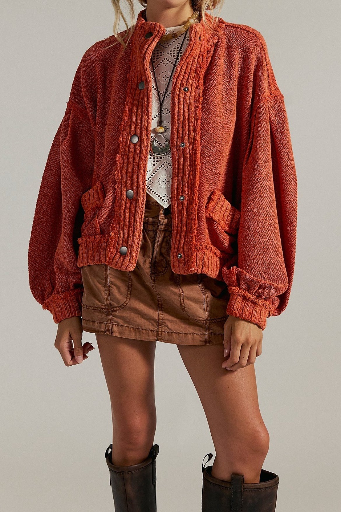 Slouchy Old Money Retro Loose Knit Cardigan