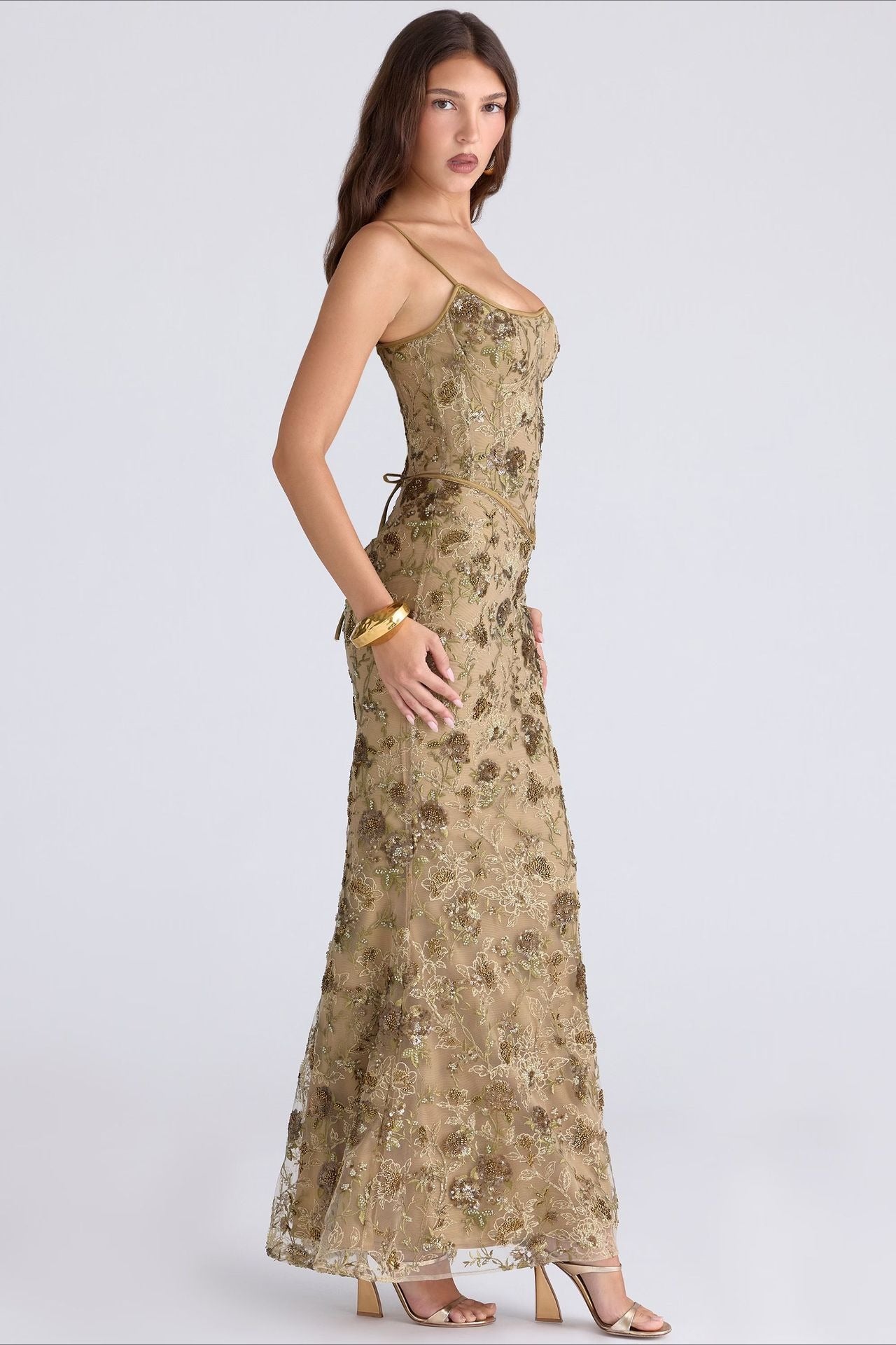 Low Cut Sleeveless Tie Back Slip Dress