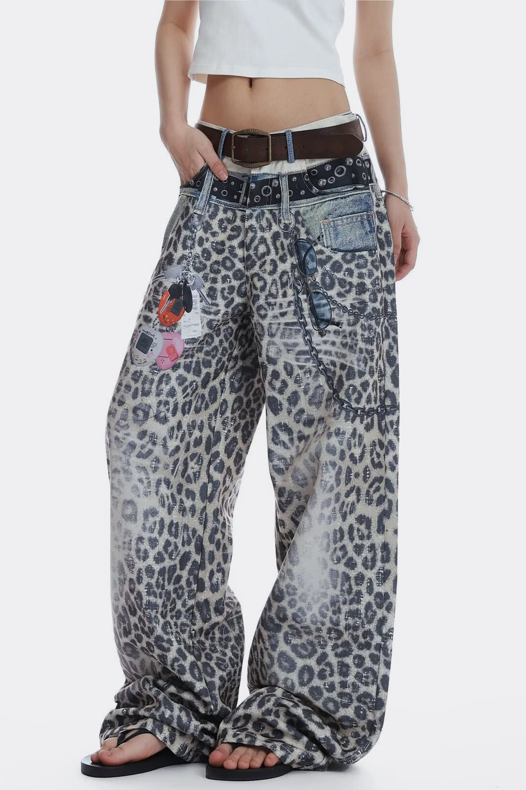 Vintage Double Waist Denim Jeans