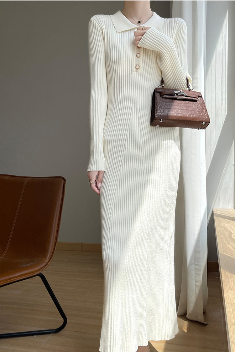 Collared Maxi Sweater Dress 3