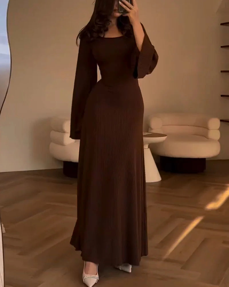 Gertrudis Boutique Dress with Long Sleeves Statement Occasion Edit