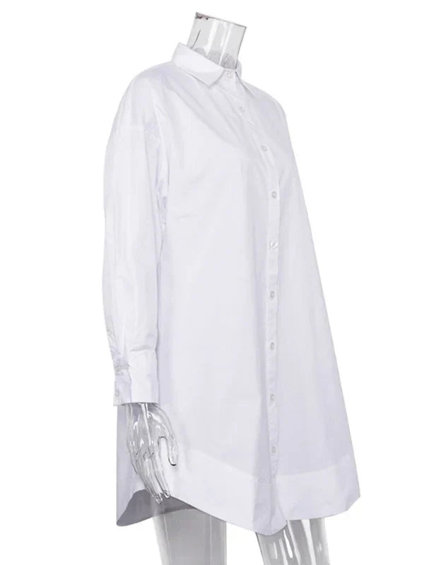 Raquel Elegant Shirt Dress Contemporary Dress for Layered Outfit Styling