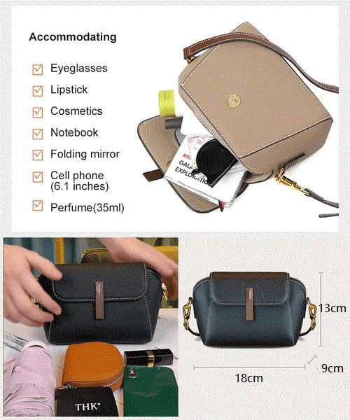 WLight luxury soft leather trendy and versatile crossbody bag