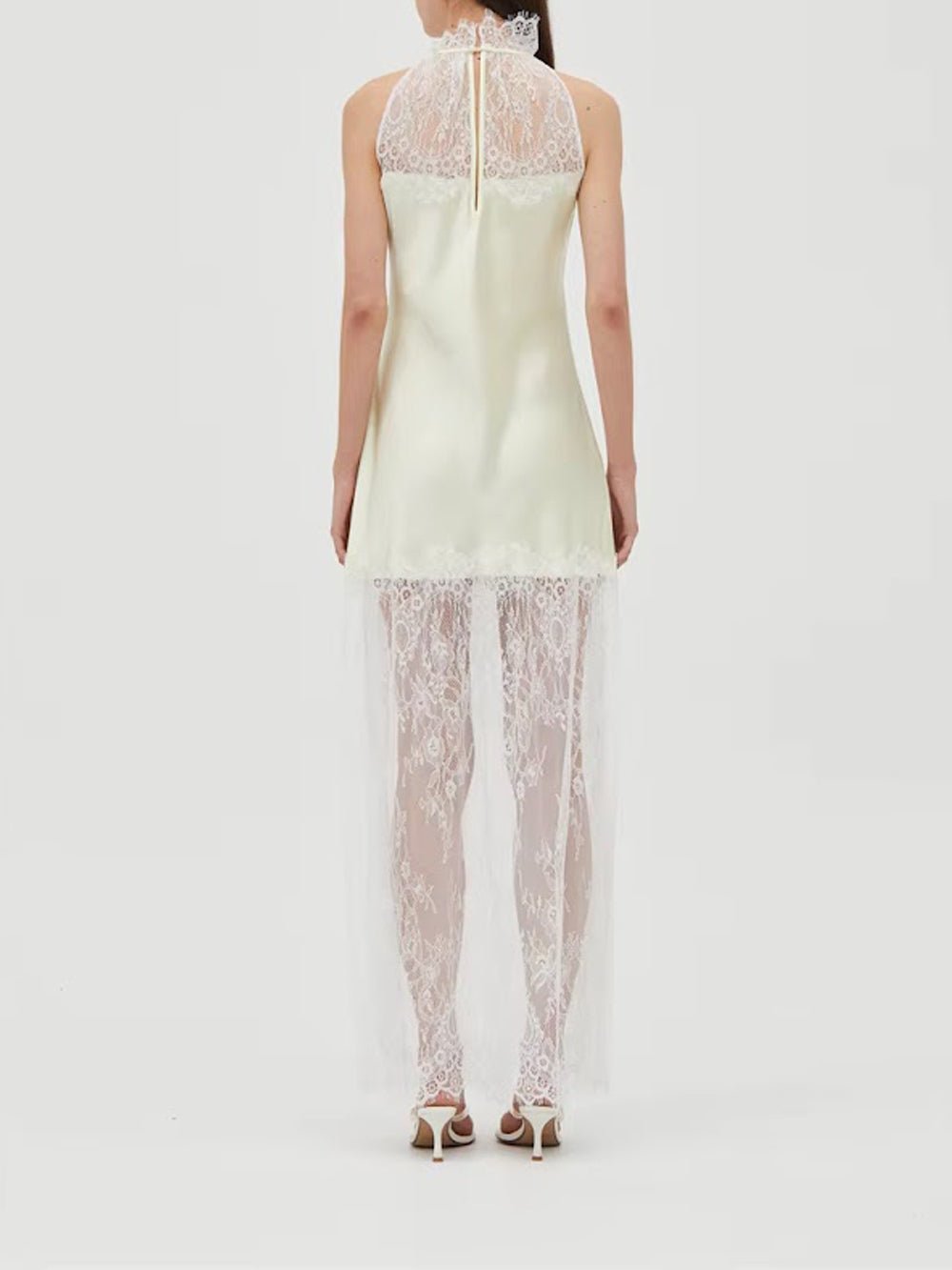 Celeste Lace Halter Maxi Dress
