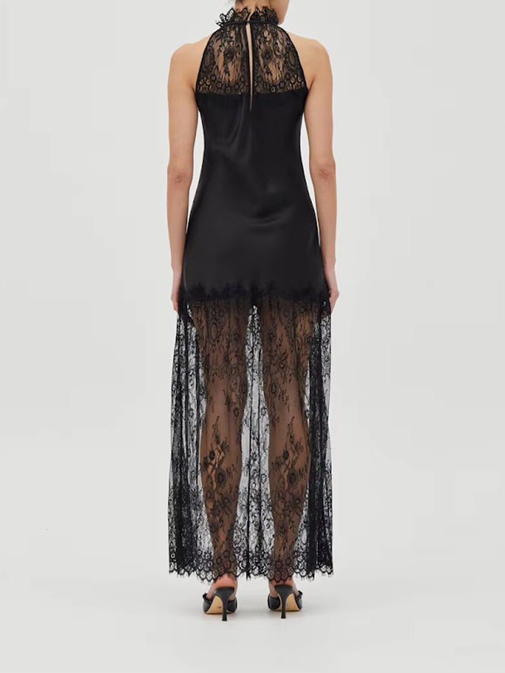 Celeste Lace Halter Maxi Dress