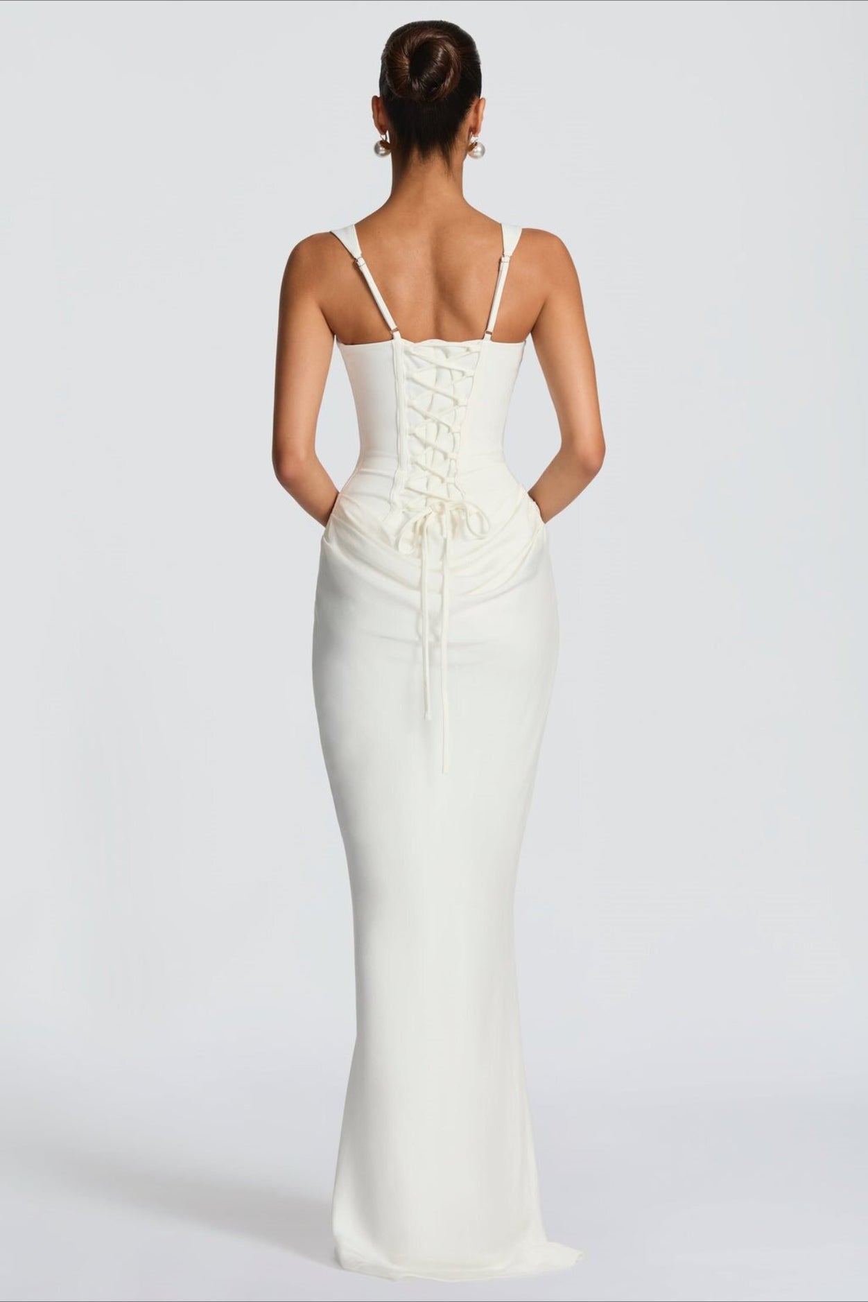 Solid Square Neck Ruched Panel Bodycon Party Dress