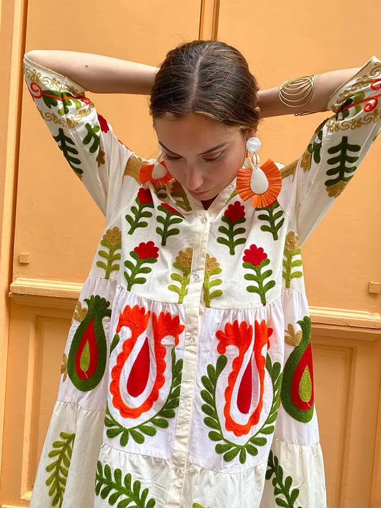 Nuria Statement Boho Summer Dress Boutique Collection