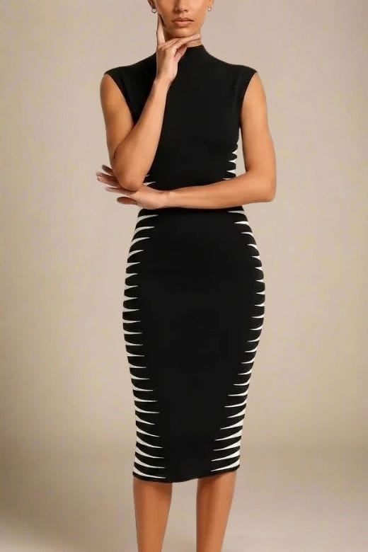 Cleo Bandage Midi Dress - Classic Black