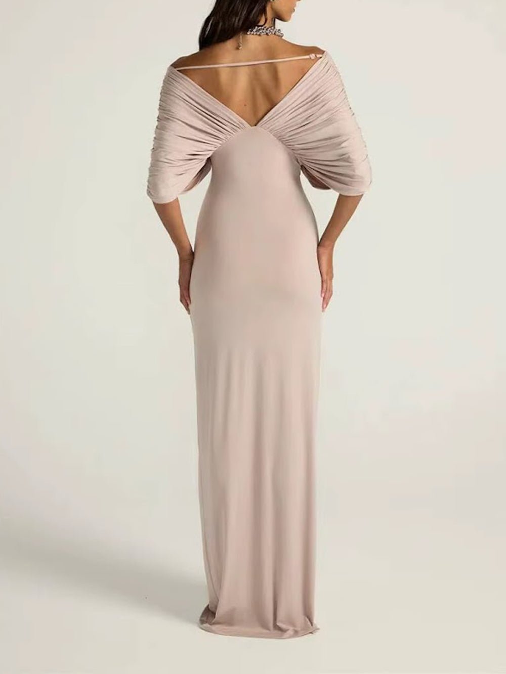 Colette Off Shoulder Draped Gown