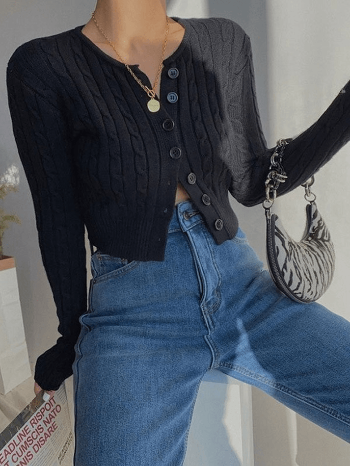 Cropped Black Graceful Biker Jacket