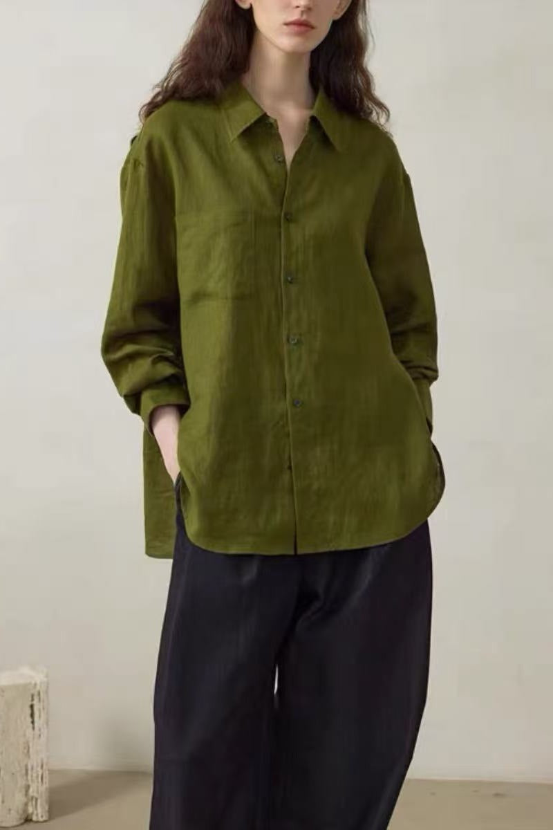 Linen Minimalist Layering Blouse