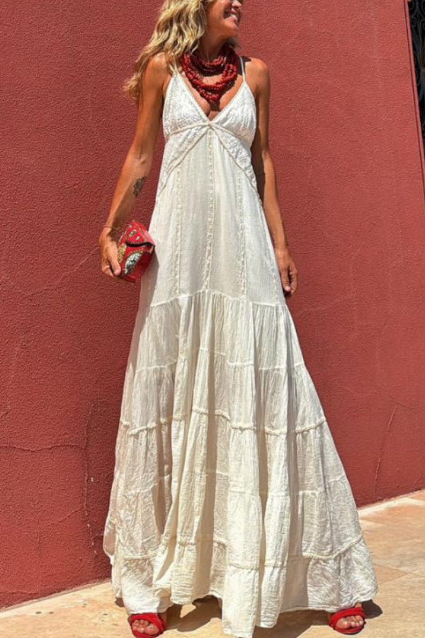 Yolanda Elevated White Resort Dress From Sicily Chic Silhouette Collection