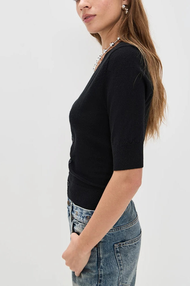 VNeck Stretch Knit Cardigan