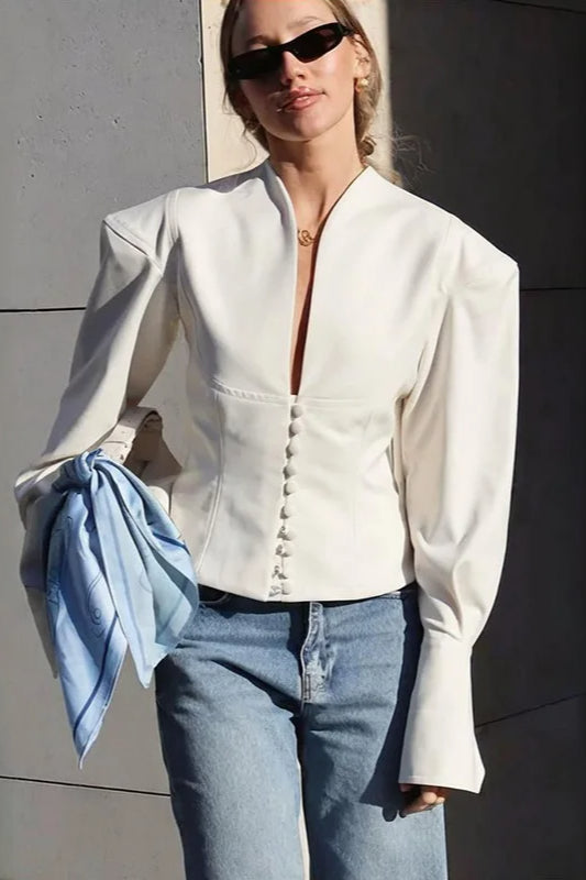 WaistFitted Long Sleeve Blazer