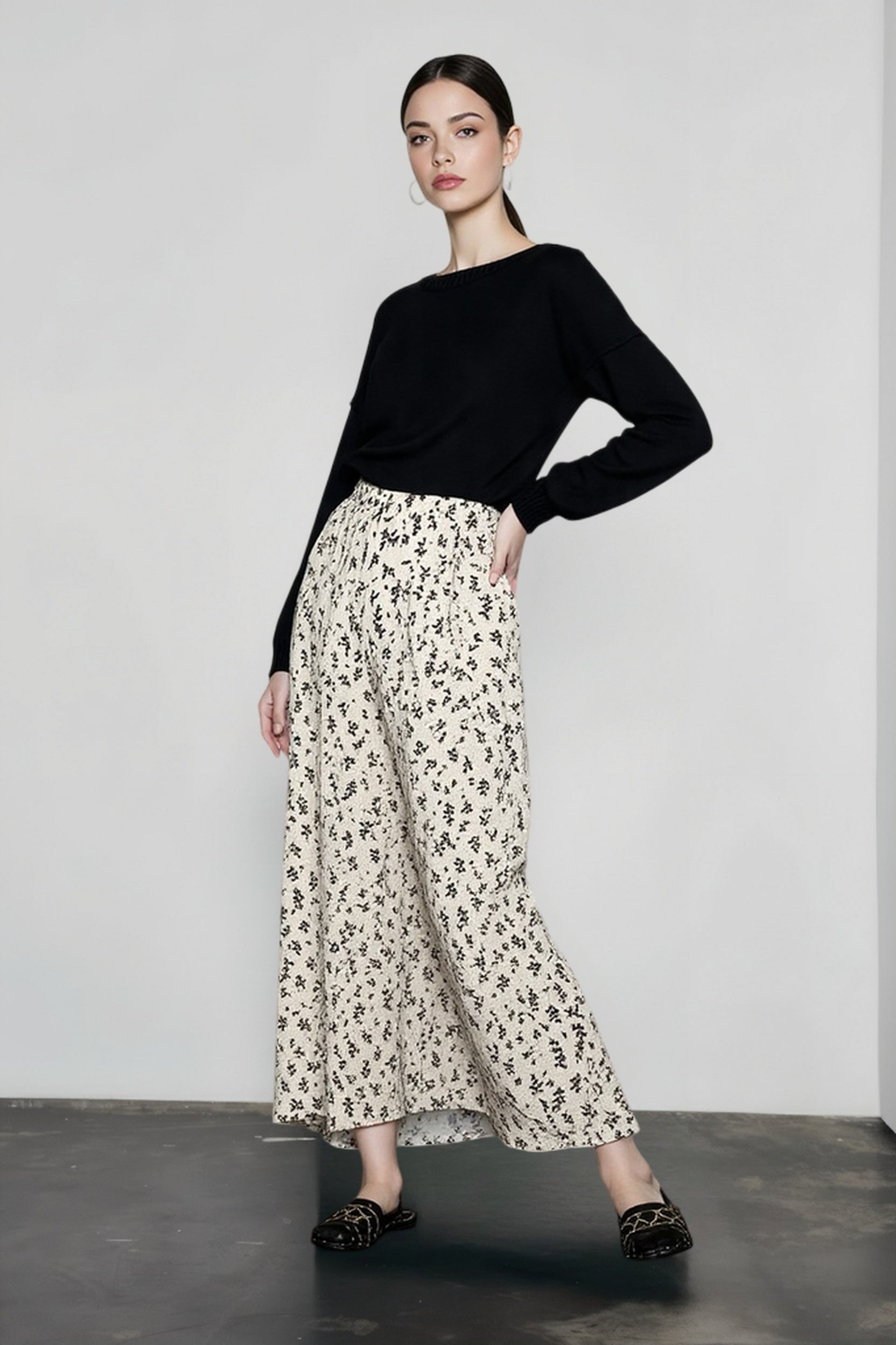 DressBetty - Vintage Floral Print A-line Pleated Streetwear Drawstring Midi Skirt