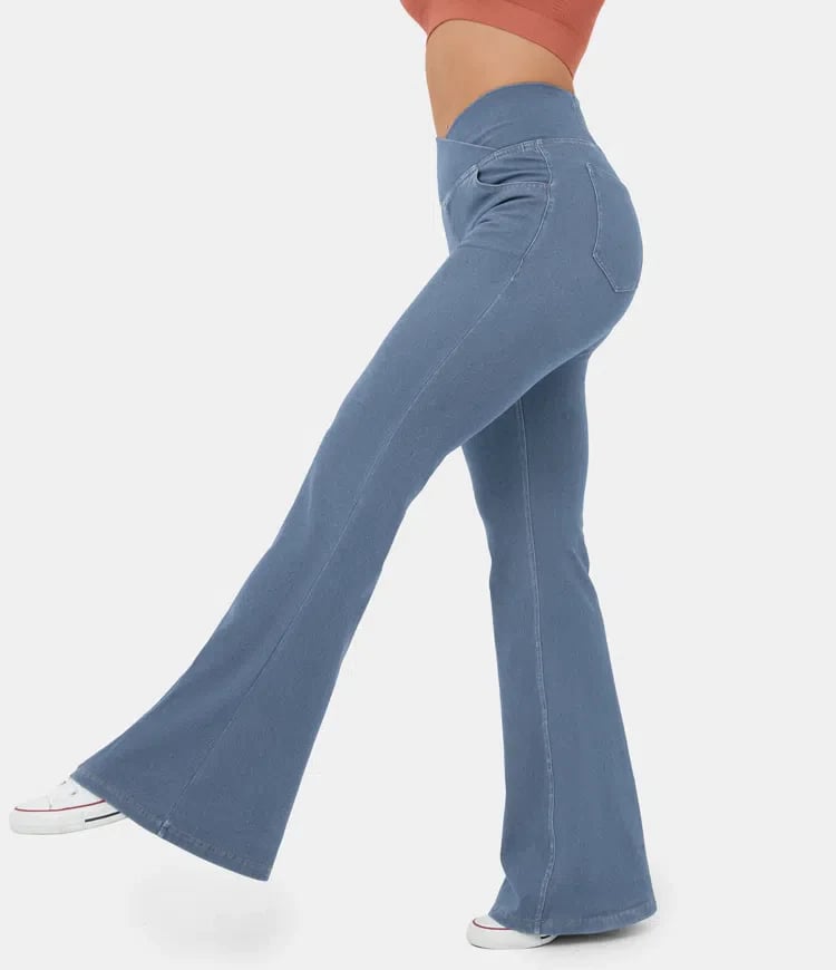 high waist flare jeans