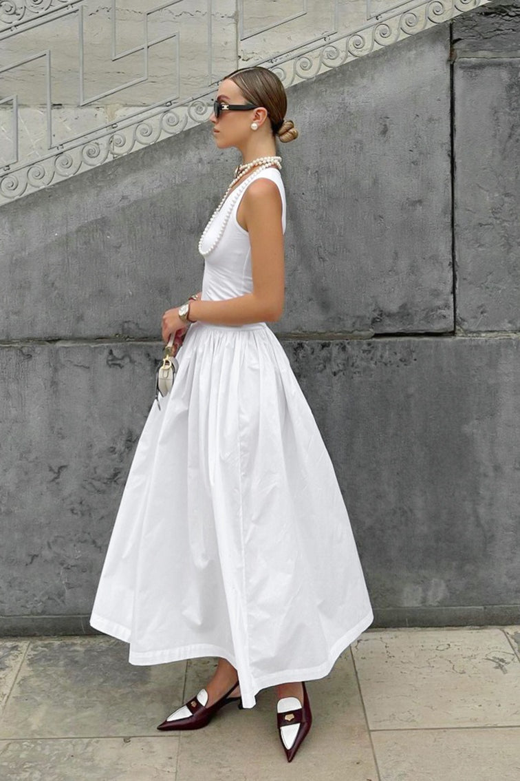Knit U-Neck Maxi Dress