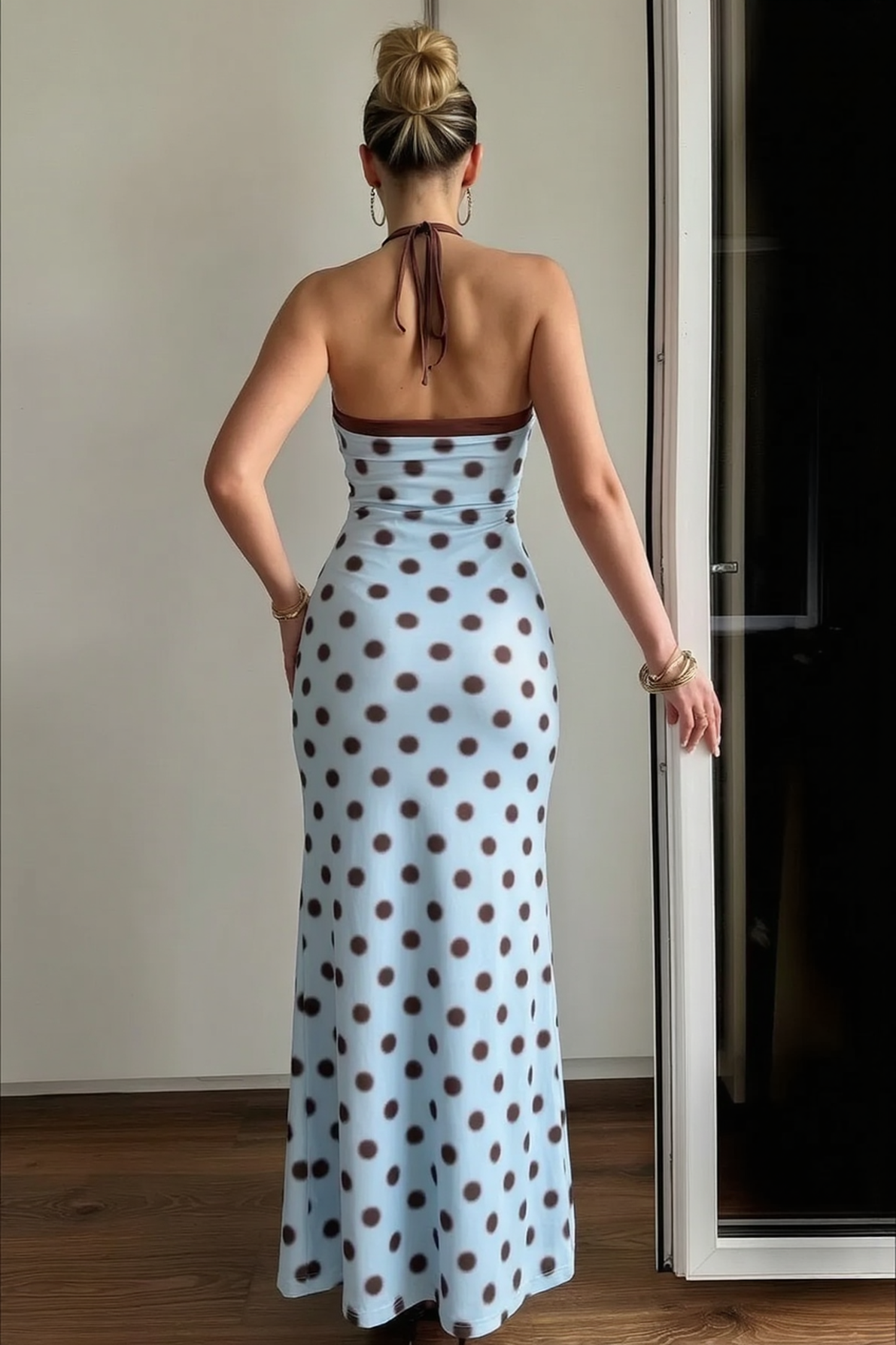 Retro Spotted Sexy Slim Fit Slip Dress