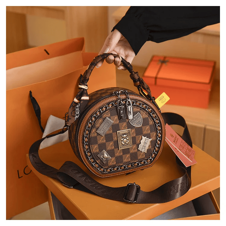 vintage bear badge print bags