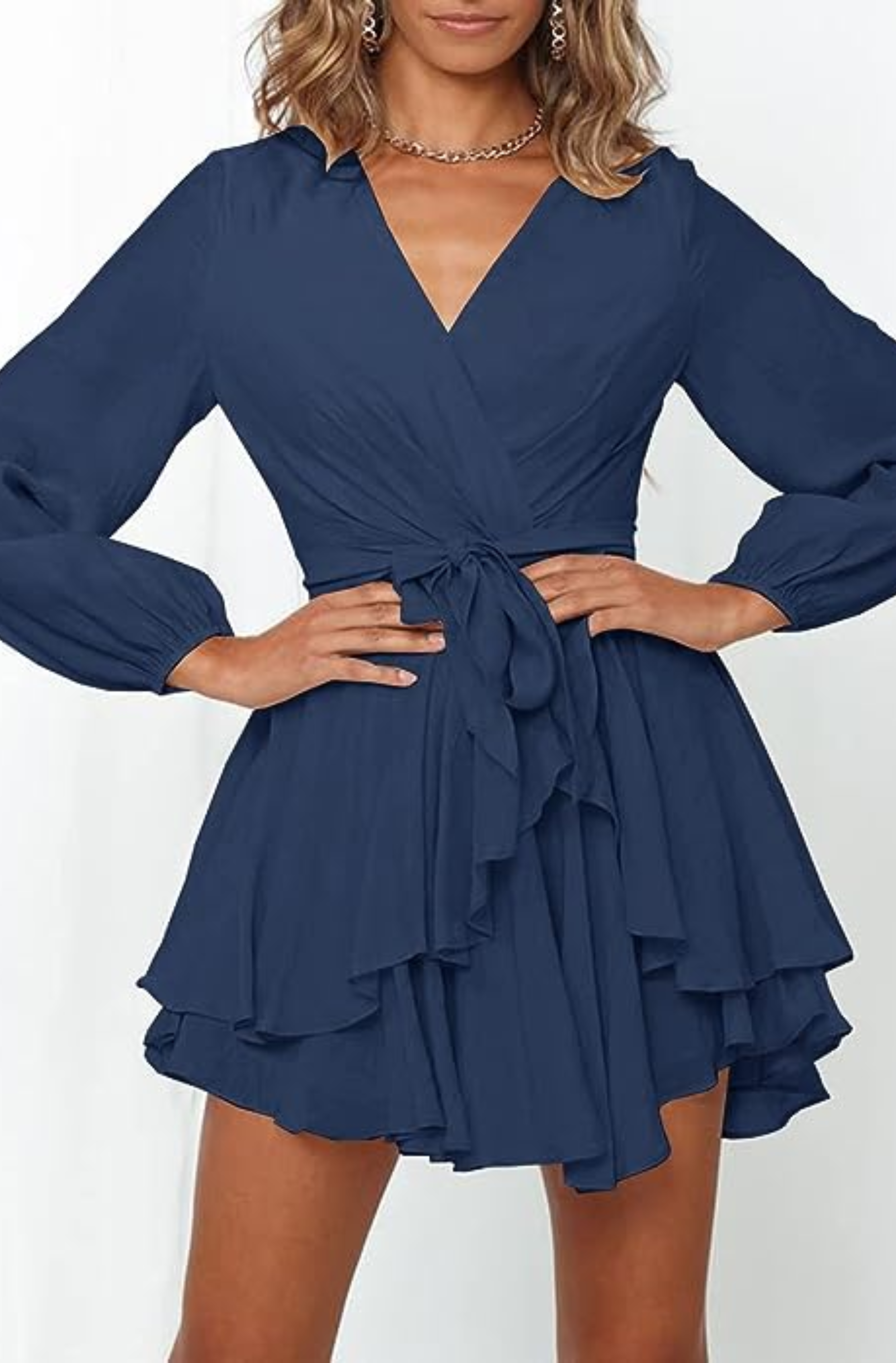 Sara Elevated Summer Wrap Dress Mini Designer Edit