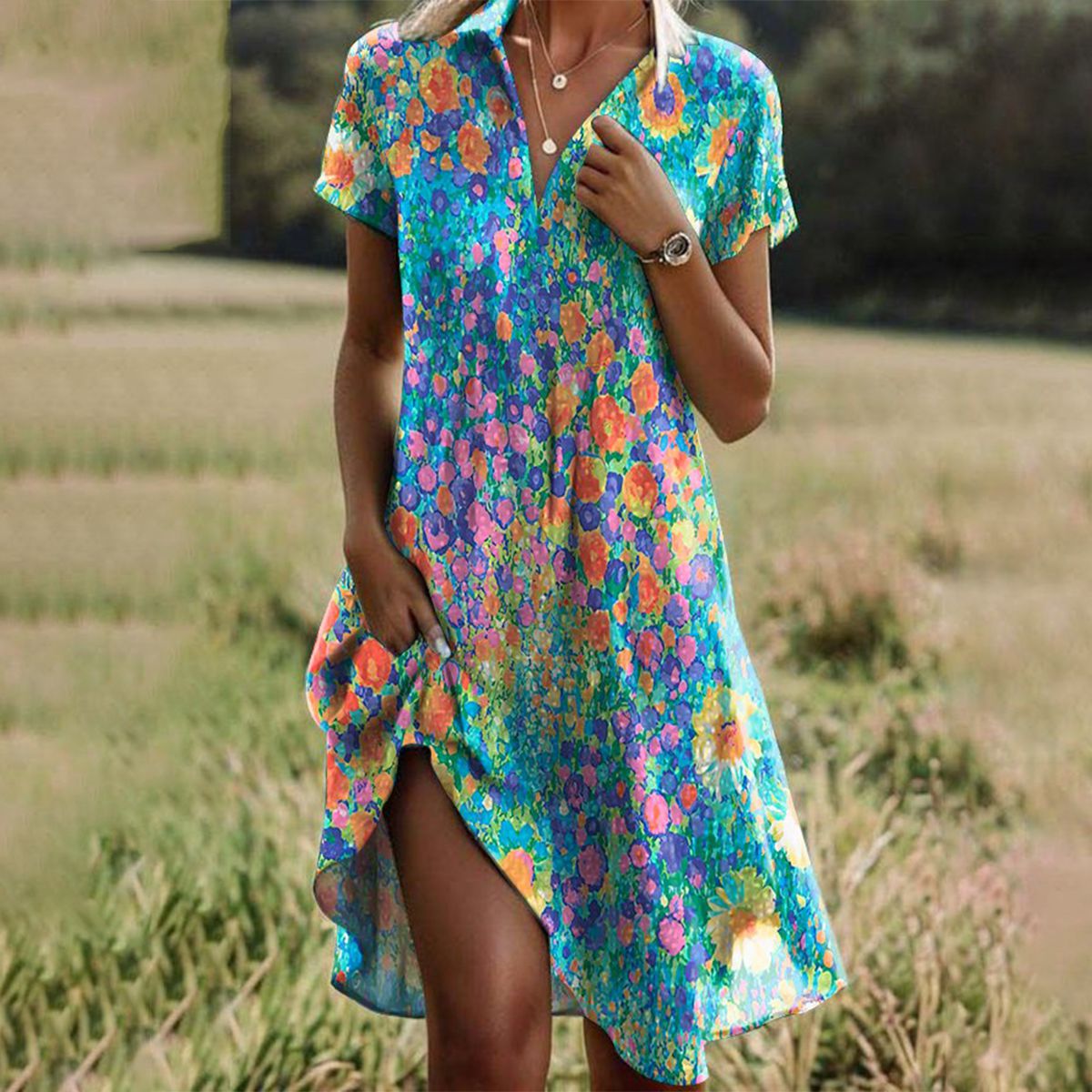 Nina Aesthetic Flowery Summer Dress Chic Silhouette Collection